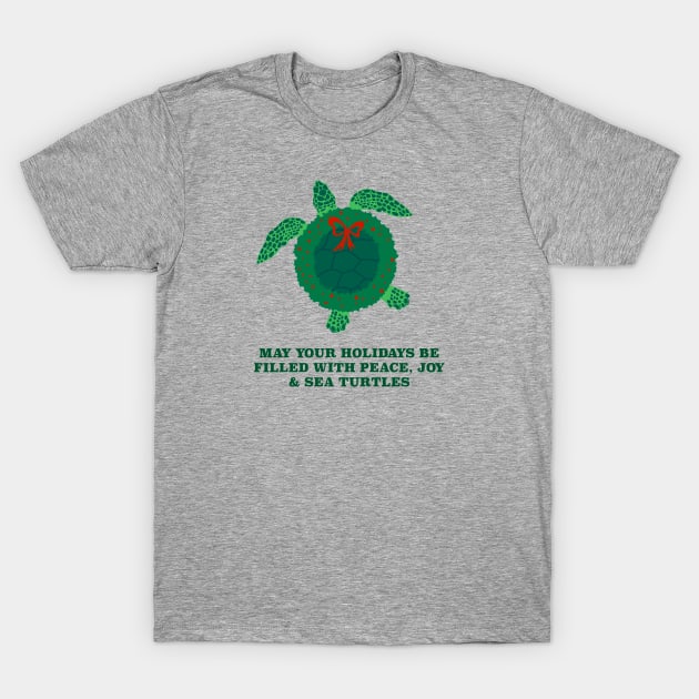 Peace, Joy and Sea Turtles T-Shirt by Peppermint Narwhal